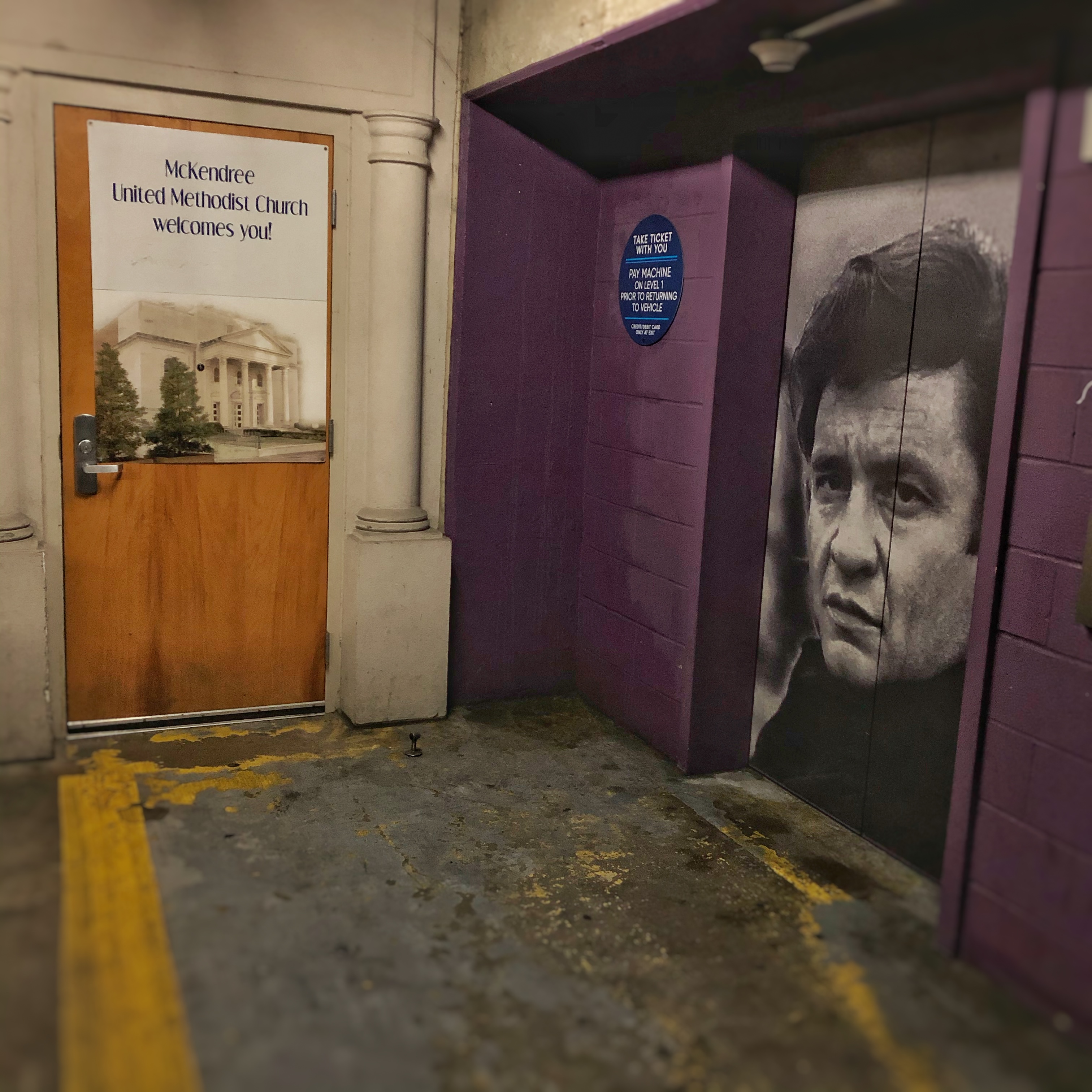 Johnny Cash Elevator at McKendree UMC